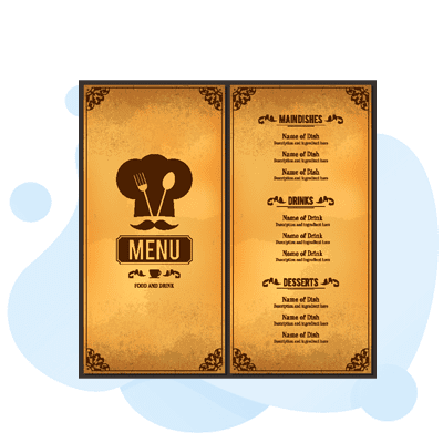 restaurant menu design